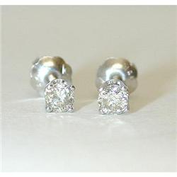 5532 14KW Gold Post Earrings w/ Diamonds
