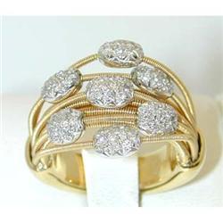7201 SALAVETTI 18K 2 Tone Gold Diamonds Ring