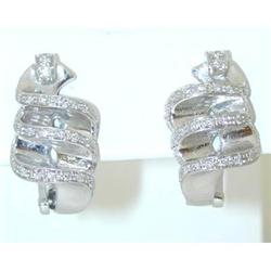 7214 18KW Gold Earrings w/ Diamonds