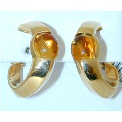 7232 CHAUMET Paris 18K Gold Citrine Earrings
