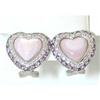Image 1 : 7256 EFJ 14KW Gold Earrings w/Shell/Pink Topaz/Diamonds