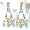 Image 1 : 7520 14K Gold Post Earrings w/ Diamonds