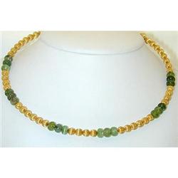 7528 LALAOUNIS 18K Gold/ Green Tourmaline Choker
