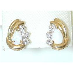 508 10k Gold Opal Earrings