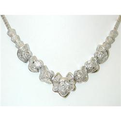 3370 18KW Gold/Platinum Diamond Necklace