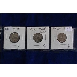 Canada Five Cent Coins (3)