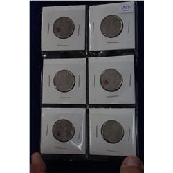 Canada Twenty-five Cent Coins (6)