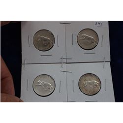 Canada Twenty-five Cent Coins (4)