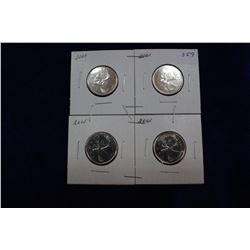 Canada Twenty-five Cent Coins (4)