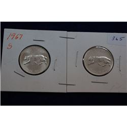 Canada Twenty-five Cent Coins (2)