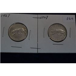 Canada Twenty-five Cent Coins (2)