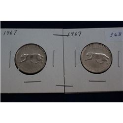 Canada Twenty-five Cent Coins (2)