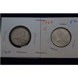 Canada Twenty-five Cent Coins (2)