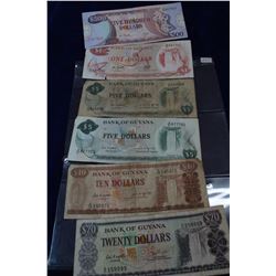 Guyana Paper Money (6 Bills)