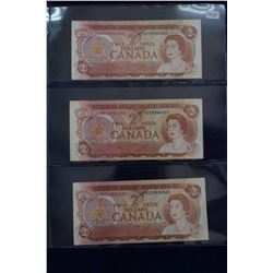 Canada Two Dollar Bills (3)