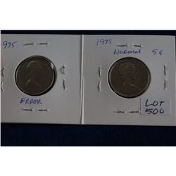 Canada Five Cent Coins (2)