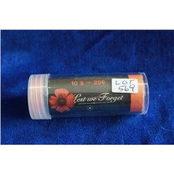 Canada Twenty-five Cent Coins - Mint Roll