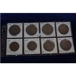 Great Britain One Penny Coins (8)