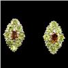 Image 1 : Natural Yellow Citrine & Peridot Earrings