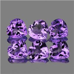 Purple Heart Amethyst 10 mm - 6 Pcs - VVS