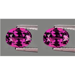 Natural Pinkish Purple Rhodolite Garnet Pair 7x5 MM