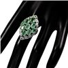 Image 3 : Natural Oval Emerald & Chrome Diopside Ring