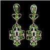 Image 1 : Natural Tsavorite Garnet Fashion Earrings