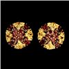 Image 1 : Natural Orange Mozambique Garnet Citrine Flower Earring