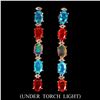 Image 1 : Natural Untreated Multi Color Opal Earrings