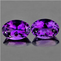 Natural Purple Amethyst Pair 14x10 MM {Flawless-VVS1}
