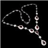 Image 3 : Genuine Stunning Pear Red Ruby 7x5 MM Necklace