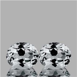 Natural White Aquamarine Pair 8x6 MM - FL