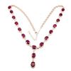 Image 3 : Genuine Pigeon Blood Red Ruby Necklace
