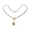 Image 2 : Natural Unheated  Pear Citrine Necklace