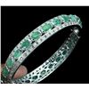 Image 1 : Natural Unheated Emerald &  Sapphire Bangle