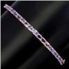 Image 1 : Natural 4x3mm Top Nice Blue Violet Tanzanite Bangle