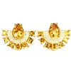 Image 1 : NATURAL 9X7MM ORANGISH YELLOW CITRINE Earrings