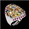 Image 2 : Natural Top Fancy Colors Sapphire Ruby Ring