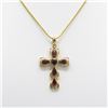 Image 2 : BEAUTIFUL 14 KT GOLD PLATED CROSS PENDANT