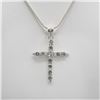 Image 2 : AMAZING 12.50 CT SWISS BLUE TOPAZ CROSS PENDANT