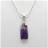 Image 2 : GORGEOUS 11 CT ARIZONA LAVENDER TURQUOISE PENDANT