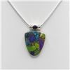 Image 2 : NATURAL18.7 CT RARE MULTI COLOR TURQUOISE PENDANT