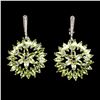Image 1 : Natural Peridot Rhodolite Garnet 63 Cts  Earrings