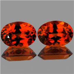 Natural Mandarin Orange Spessartite Garnet Pair