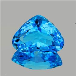 Natural AAA Swiss Blue Topaz Heart 16x13 MM - Flawless