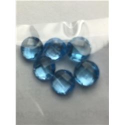Natural Swiss Topaz Briolette Double Checker 6 Pcs