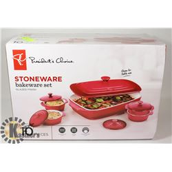 NEW 10 PC STONEWARE BAKEWARE