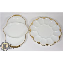 VINTAGE 2 FIRE KING PLATES