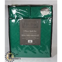 NEW URBAN HOME 3PC KING SIZE QUILT SET