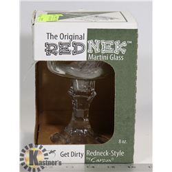 NEW ORIGINAL RED NECK MARTINI GLASS